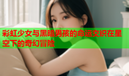 彩虹少女与黑暗男孩的命运交织在星空下的奇幻冒险