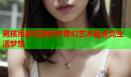 男孩用彩虹糖创作奇幻艺术品点亮生活梦想
