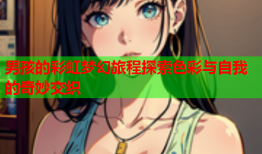 男孩的彩虹梦幻旅程探索色彩与自我的奇妙交织