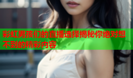 彩虹男孩们的直播选择揭秘你绝对想不到的精彩内容