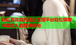彩虹男孩如何通过直播平台轻松赚取丰厚收入的秘诀揭秘