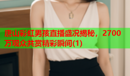唐山彩虹男孩直播盛况揭秘，2700万观众共赏精彩瞬间(1)