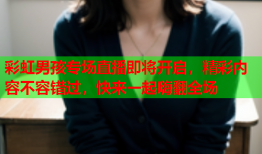 彩虹男孩专场直播即将开启，精彩内容不容错过，快来一起嗨翻全场