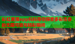 彩虹男孩app抖抖带你探索多彩青春的无限可能与精彩瞬间