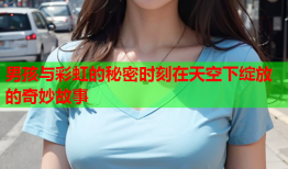 男孩与彩虹的秘密时刻在天空下绽放的奇妙故事