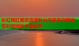 彩虹网红男孩直播魅力无限带你领略五彩斑斓的青春世界