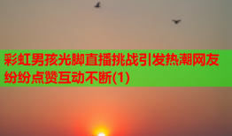 彩虹男孩光脚直播挑战引发热潮网友纷纷点赞互动不断(1)