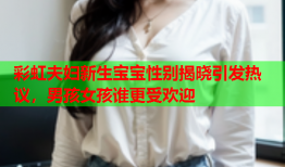 彩虹夫妇新生宝宝性别揭晓引发热议，男孩女孩谁更受欢迎