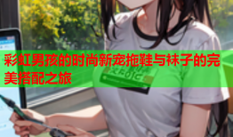 彩虹男孩的时尚新宠拖鞋与袜子的完美搭配之旅