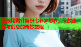 男孩用钩针编织七彩梦想衣，绽放童趣与创意的奇妙旅程