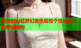 男孩的彩虹梦幻发色展现个性与勇气的奇妙旅程
