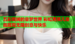 五彩斑斓的童梦世界 彩虹男孩儿童画展现无限创意与快乐