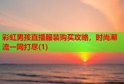 彩虹男孩直播服装购买攻略，时尚潮流一网打尽(1)