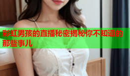 彩虹男孩的直播秘密揭秘你不知道的那些事儿