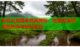 彩虹岛直播老男孩揭秘：他如何重燃游戏热情与粉丝互动