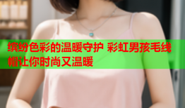 缤纷色彩的温暖守护 彩虹男孩毛线帽让你时尚又温暖