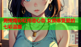 男孩用彩虹传递心意 女孩感受爱的七彩温暖