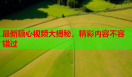 最新糖心视频大揭秘，精彩内容不容错过