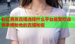 彩虹男孩直播选择什么平台最受欢迎快来揭秘他的直播秘密