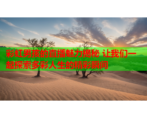 彩虹男孩的直播魅力揭秘 让我们一起探索多彩人生的精彩瞬间