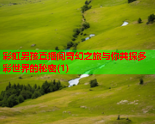 彩虹男孩直播间奇幻之旅与你共探多彩世界的秘密(1)