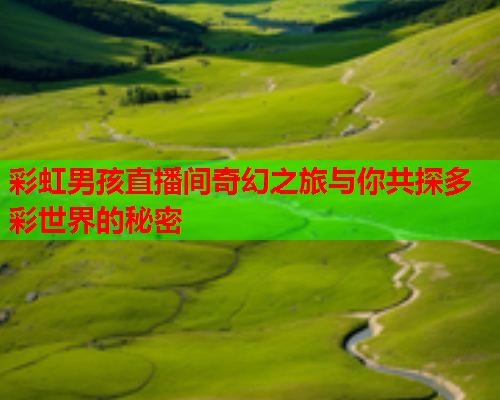 彩虹男孩直播间奇幻之旅与你共探多彩世界的秘密
