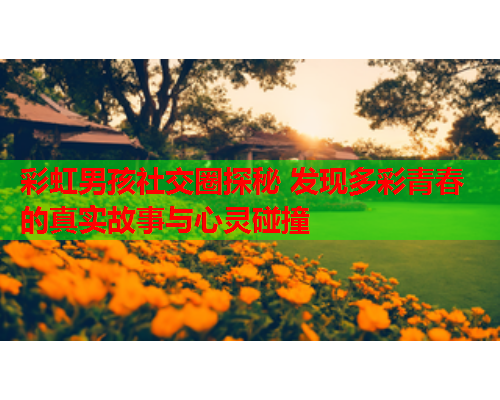 彩虹男孩社交圈探秘 发现多彩青春的真实故事与心灵碰撞