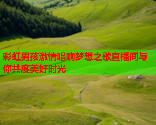 彩虹男孩激情唱响梦想之歌直播间与你共度美好时光