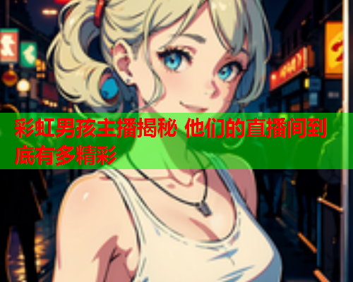 彩虹男孩主播揭秘 他们的直播间到底有多精彩