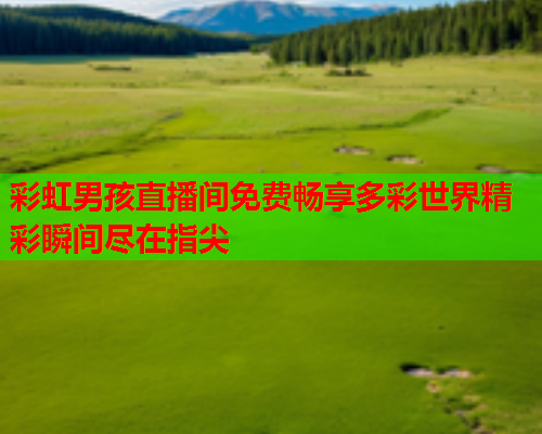 彩虹男孩直播间免费畅享多彩世界精彩瞬间尽在指尖