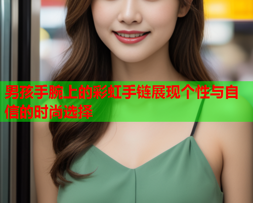 男孩手腕上的彩虹手链展现个性与自信的时尚选择