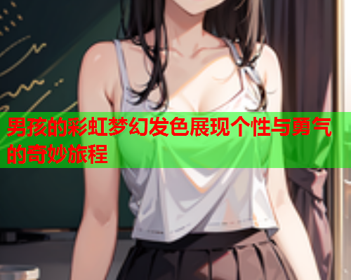 男孩的彩虹梦幻发色展现个性与勇气的奇妙旅程
