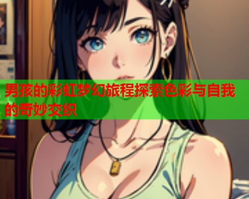 男孩的彩虹梦幻旅程探索色彩与自我的奇妙交织